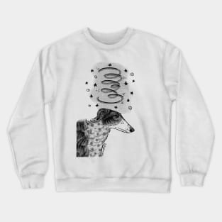 Dizzy Zoomies Borzoi ink dark design Crewneck Sweatshirt